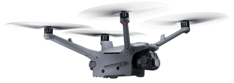 High-resolution surveillance drone with four propellers, showcasing advanced aerial monitoring technology by American Security Force.