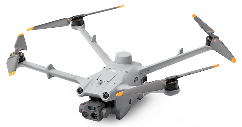 High-tech surveillance drone used for aerial monitoring and security patrols