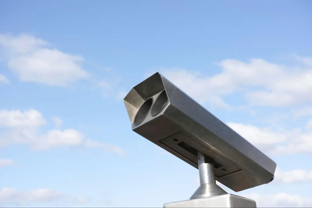 Outdoor surveillance camera used for property security monitoring by American Security Force
